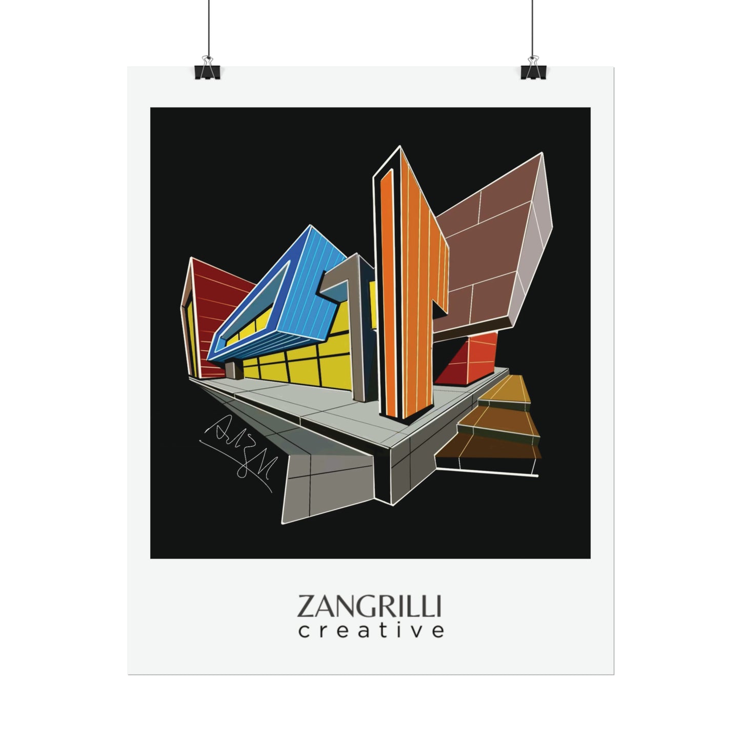 Architectonic Orange Zone (Poster)