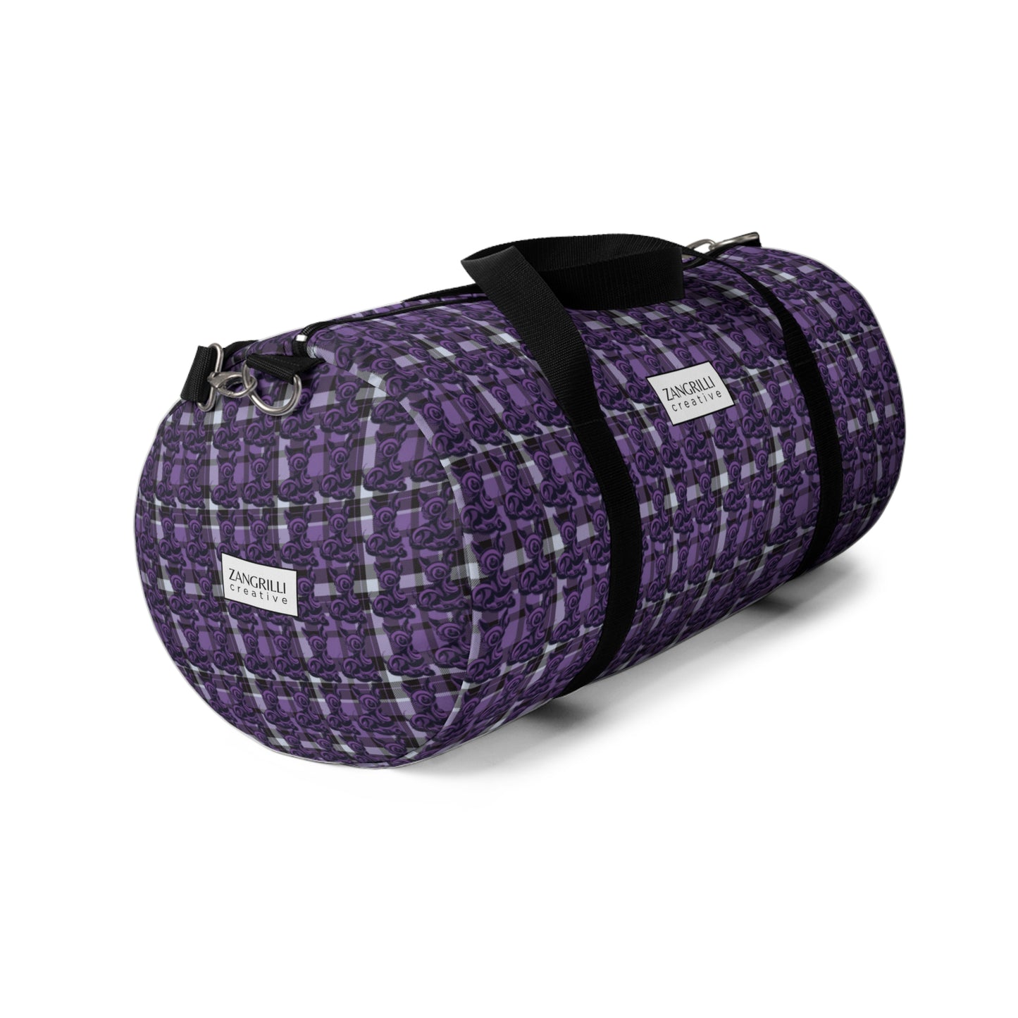 Feebee is Mad for Plaid - Purple (Duffle Bag - 2 sizes!)