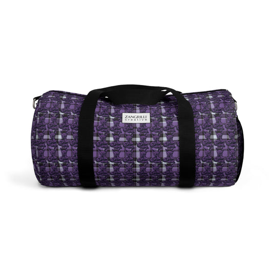 Feebee is Mad for Plaid - Purple (Duffle Bag - 2 sizes!)