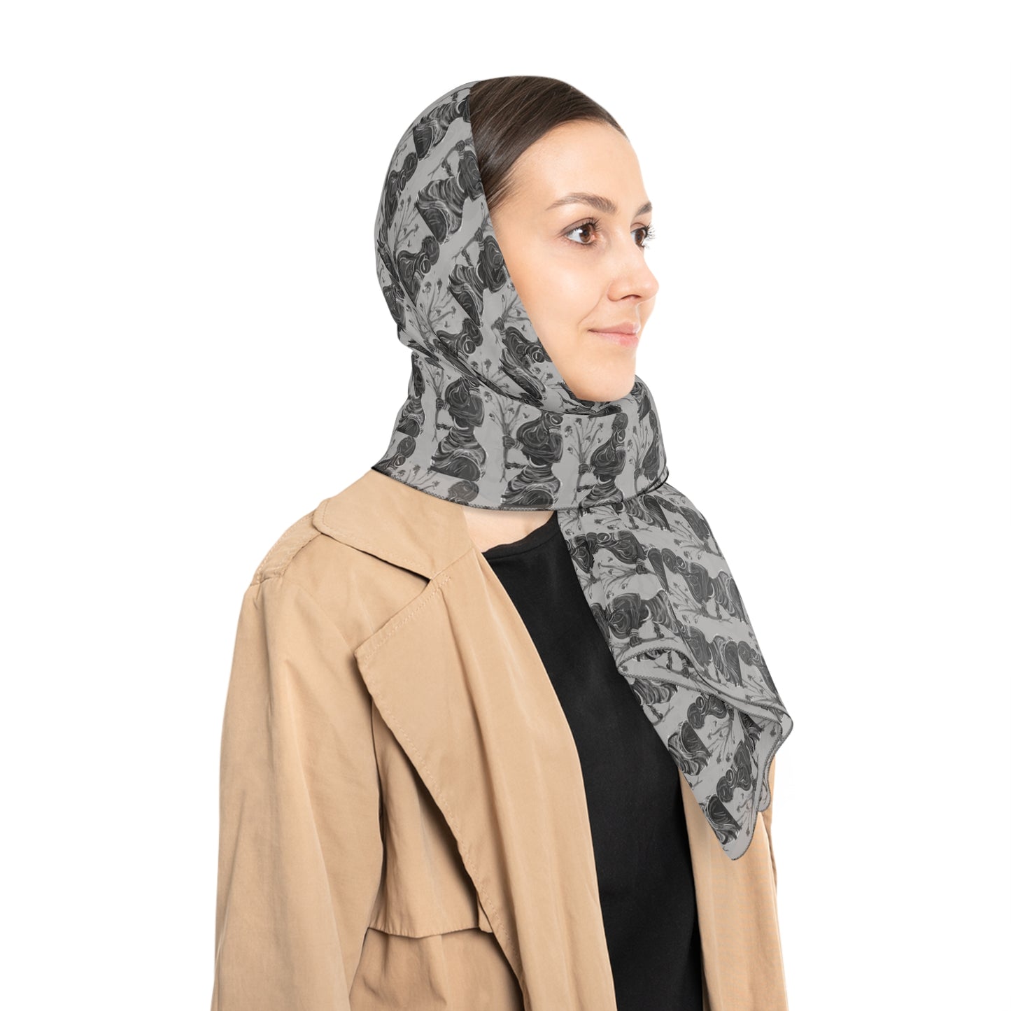 Reale Women ...Buy Themselves Flowers (Scarf-Greyscale)