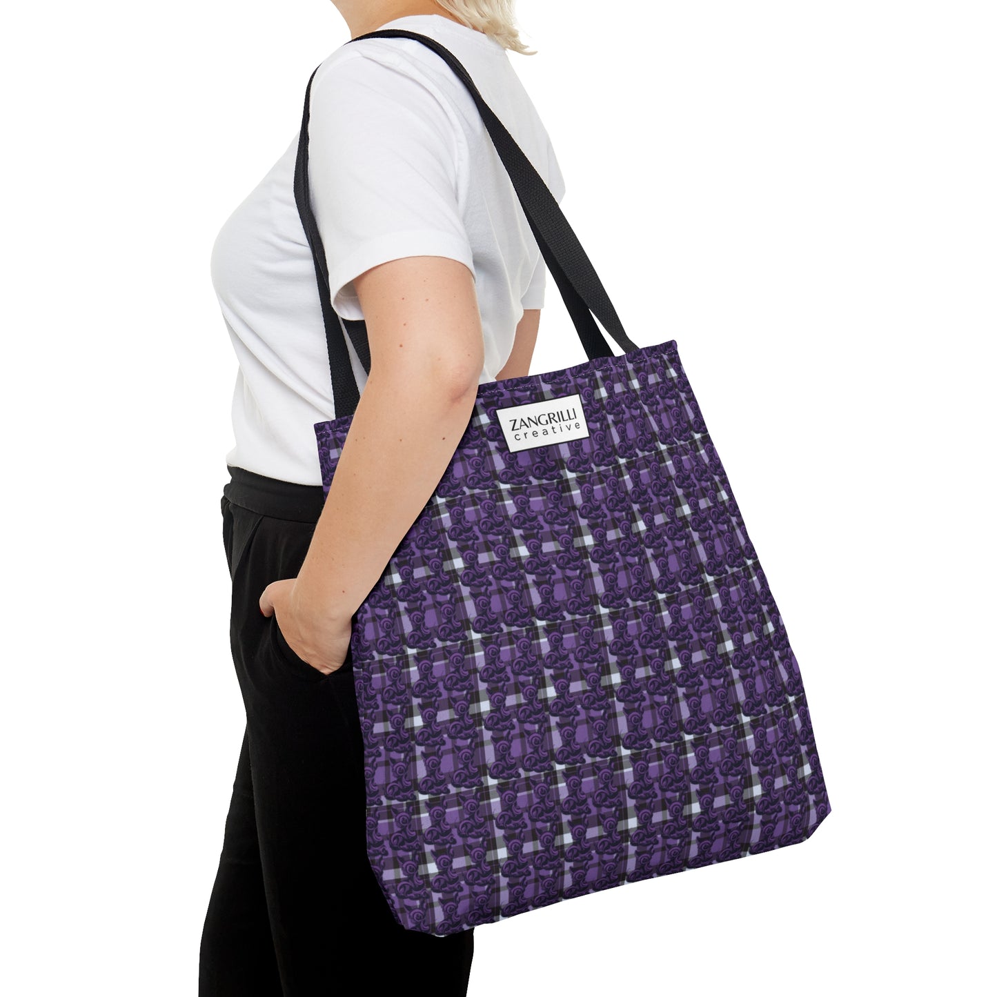 Feebee is Mad for Plaid - Purple (Tote- 3 sizes!)