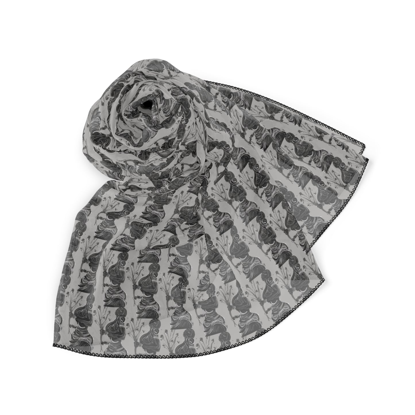 Reale Women ...Buy Themselves Flowers (Scarf-Greyscale)