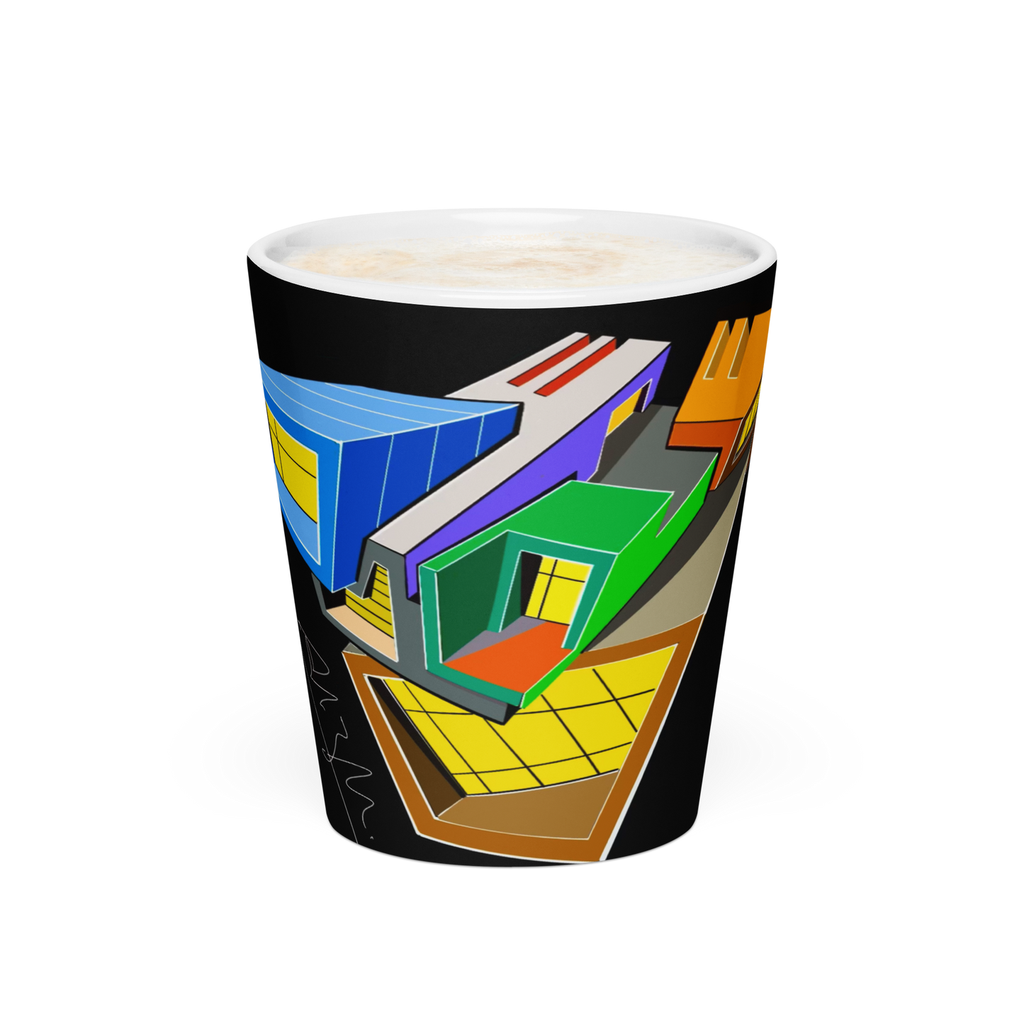 Architectonic - Cobalt Cube 12 Oz. Latte mug