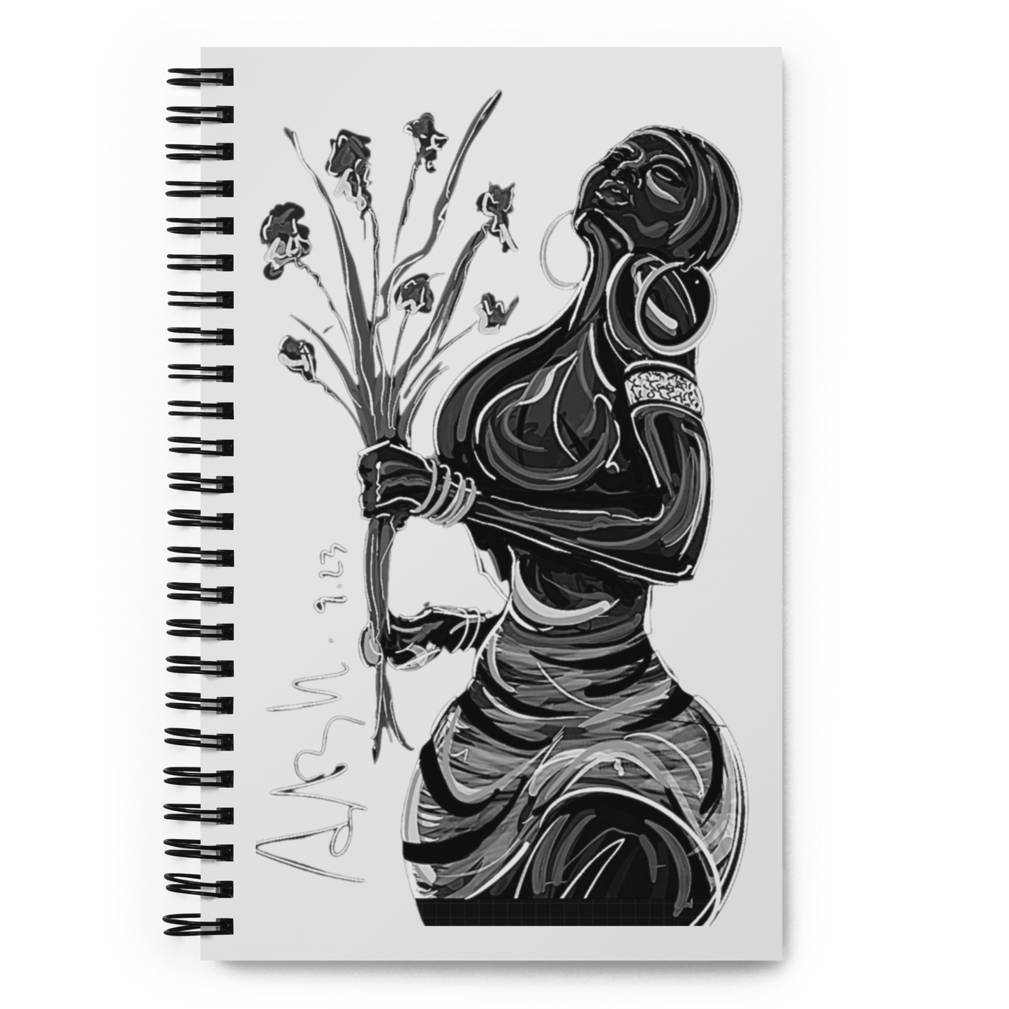 Reale Women ... Buy Themselves Flowers (Notebook-Grayscle)